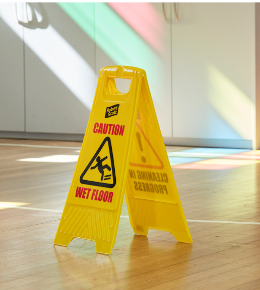 Wet Floor / Clean in Progress sign